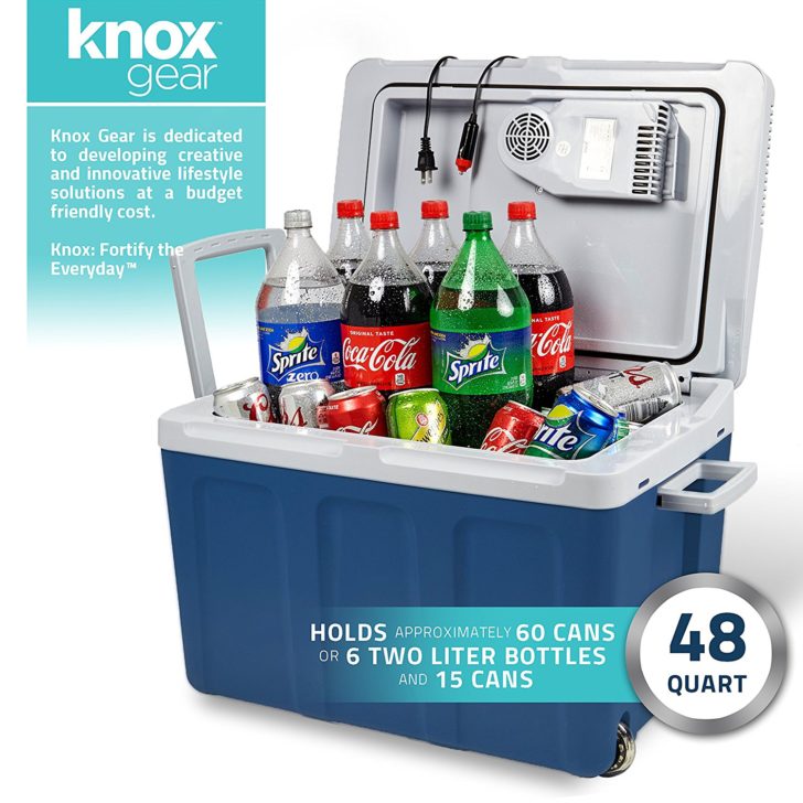 Knox Gear Electric Cooler/Warmer with Built-in Car and Home Plug Refrigerator