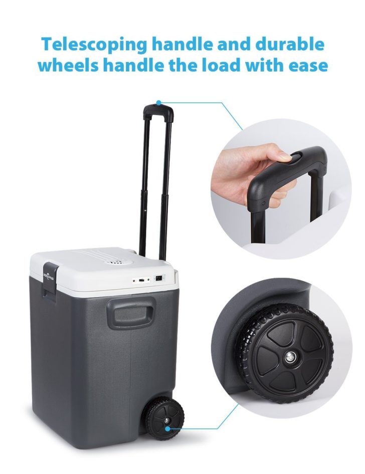 Rockpals Electric Cooler/Warmer on Wheels and Handle, Portable Thermoelectric Chiller Features