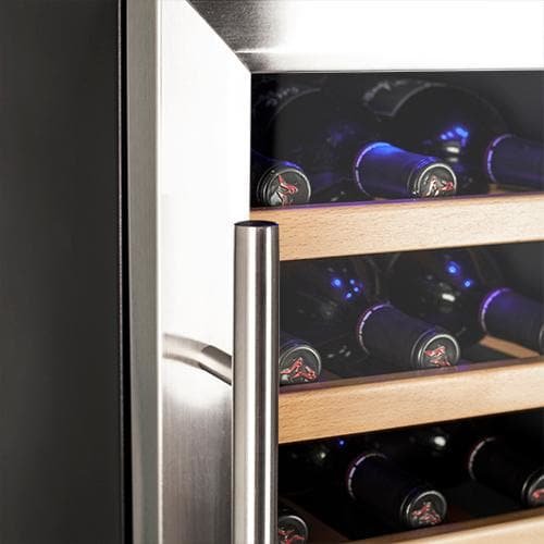 Koldfront 24 Bottle Free Standing Dual Zone Wine Cooler Light