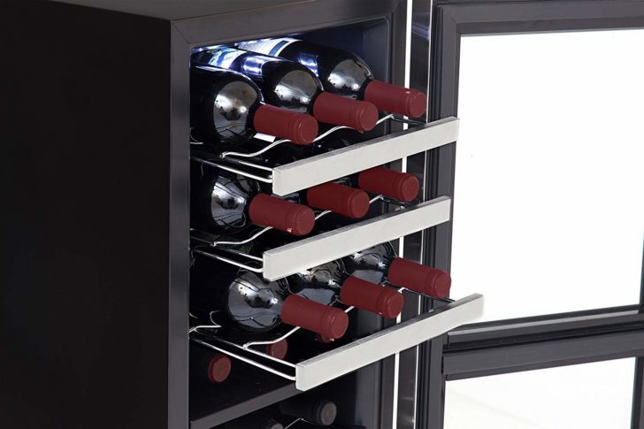 Whynter 24 Bottle Dual Zone Touch Control Wine Cooler Shelfs